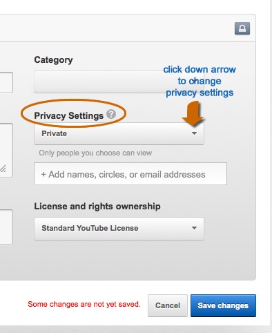 youtube privacy settings