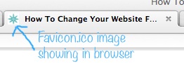 website favicon in browser image