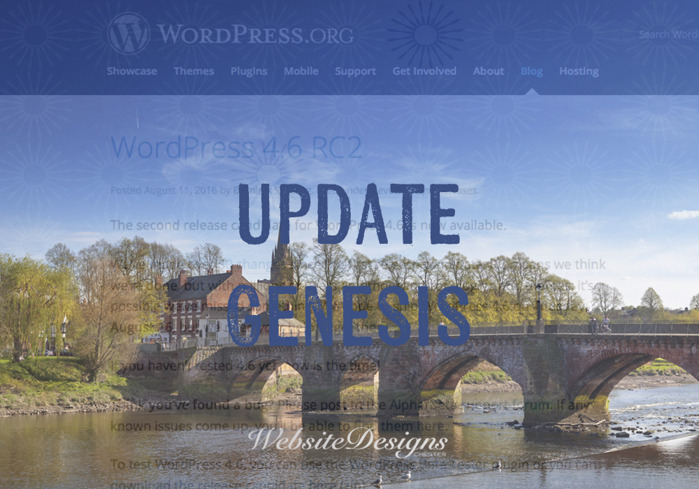 WordPress 4.6 Update Genesis image
